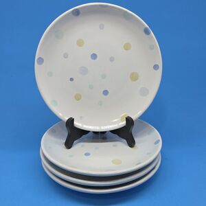 Pottery Barn Dot Salad Plates Bundle of 4